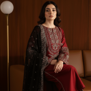 ROYAL PRET 3PC - Embroidered Lawn Dress