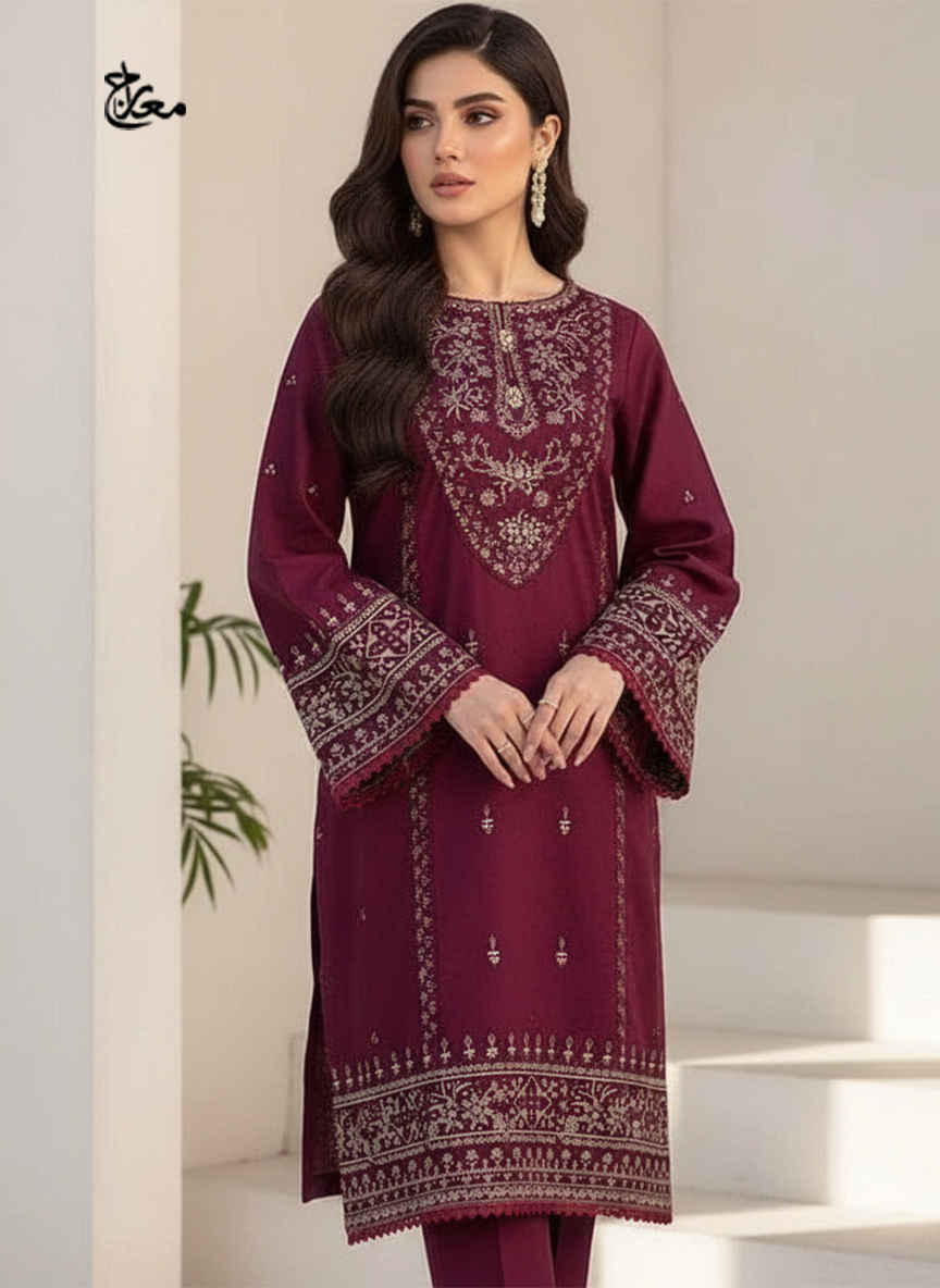 ZAREEN 3PC - EMBROIDERED DRESS - Image 4